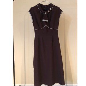 Stop Staring! Vintage Repro Dress, Brown & Blue
